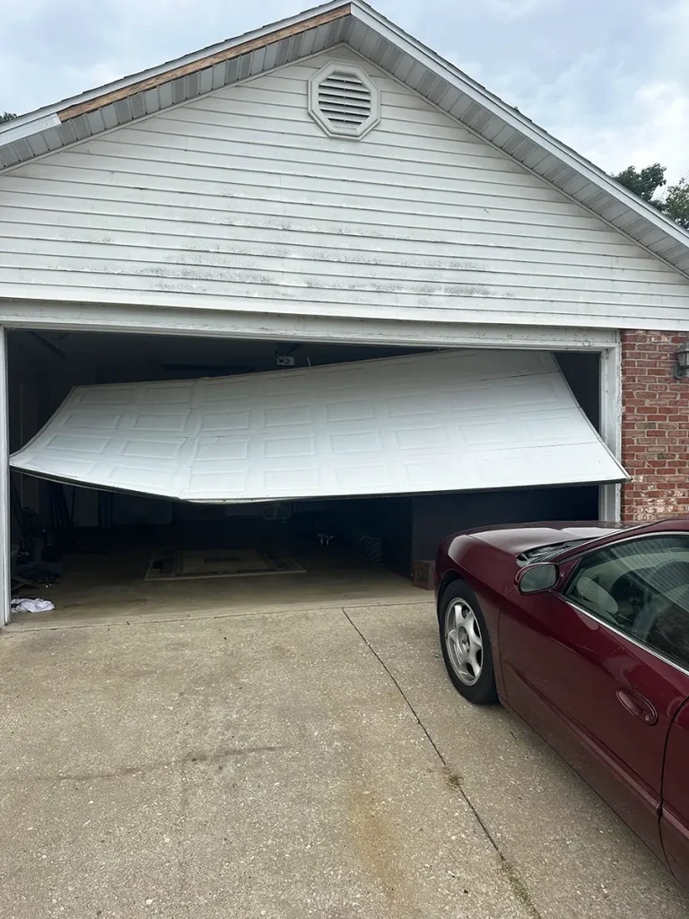 Broken garage door